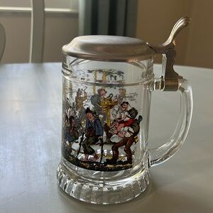 Vintage glass Beer Stein from Germany.